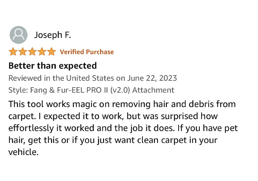 Best pet hair removal tool for carpet is the fur eel
