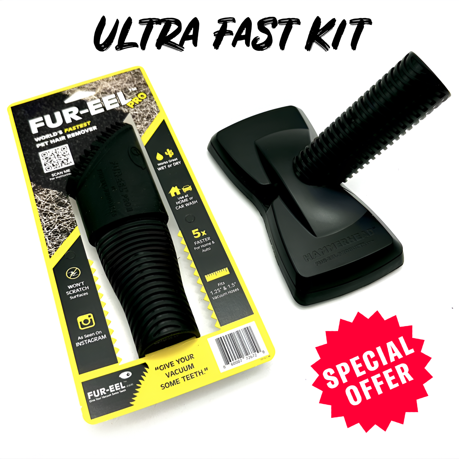 best pet hair vacuum attachment and hair remover tool starter kit from Buff Brite