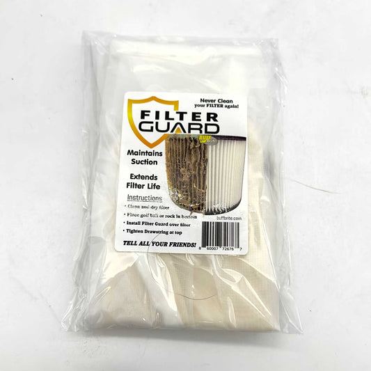 Packaged Filter Guard product on a white background for shop vac