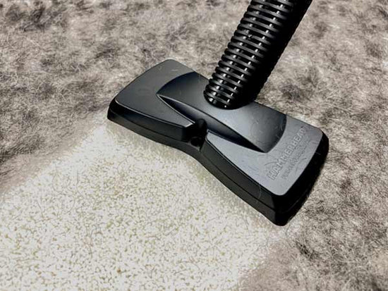 hammerhead by buff brite pet hair vacuum attachement in use